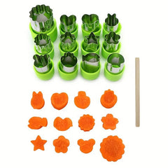 12pcs Vegetable Cutter Shapes Mold Set with Animal Fruit Picks