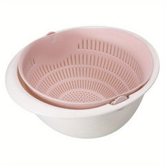 Reusable Double Layer Drain Basket for Vegetables and Fruits