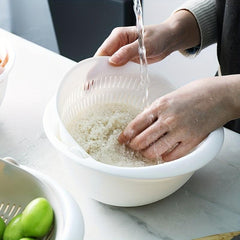 Reusable Double Layer Drain Basket for Vegetables and Fruits
