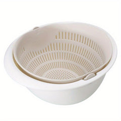 Reusable Double Layer Drain Basket for Vegetables and Fruits