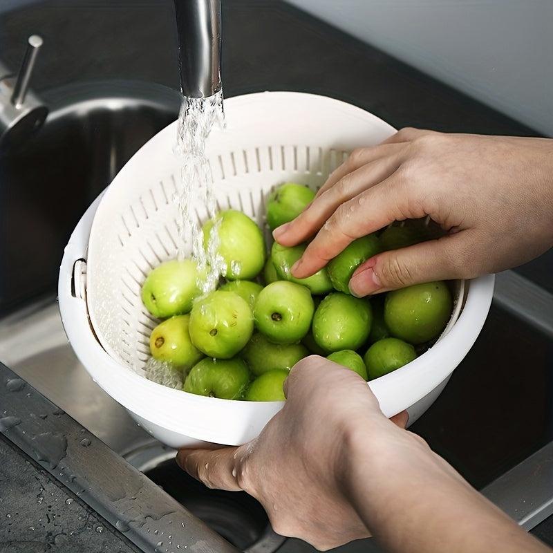 Reusable Double Layer Drain Basket for Vegetables and Fruits