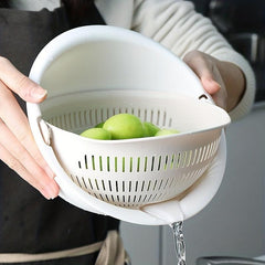 Reusable Double Layer Drain Basket for Vegetables and Fruits