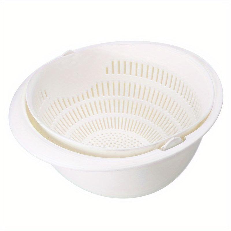 Reusable Double Layer Drain Basket for Vegetables and Fruits