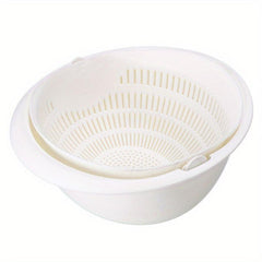 Reusable Double Layer Drain Basket for Vegetables and Fruits