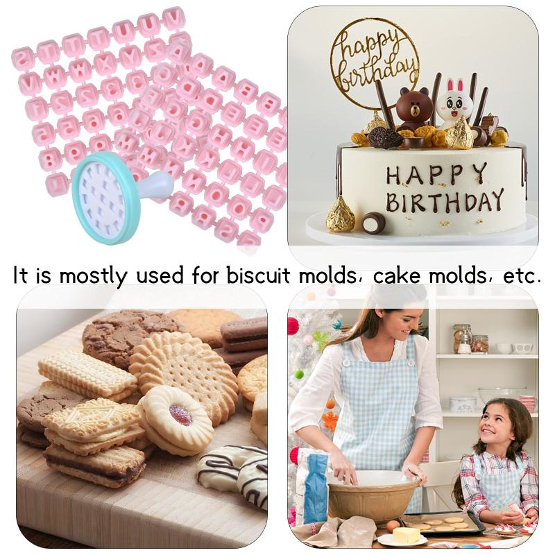 Cookie Biscuit Stamp Set Alphabet Number Letter Custom Stamper 84pcs
