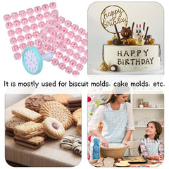 Cookie Biscuit Stamp Set Alphabet Number Letter Custom Stamper 84pcs