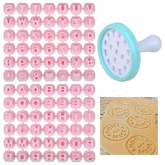 Cookie Biscuit Stamp Set Alphabet Number Letter Custom Stamper 84pcs