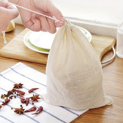 2pcs Reusable Drawstring Soup Bags Cheesecloth Spice Bags