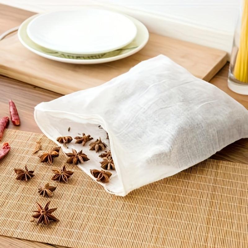 2pcs Reusable Drawstring Soup Bags Cheesecloth Spice Bags