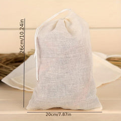 2pcs Reusable Drawstring Soup Bags Cheesecloth Spice Bags