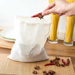 2pcs Reusable Drawstring Soup Bags Cheesecloth Spice Bags