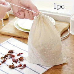 2pcs Reusable Drawstring Soup Bags Cheesecloth Spice Bags