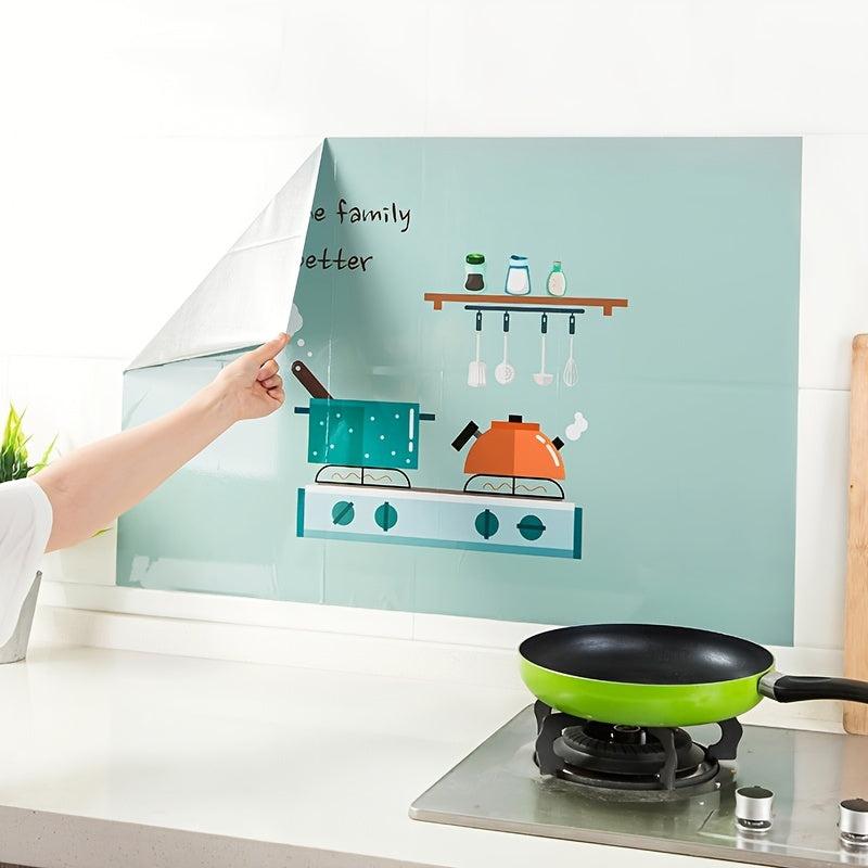 Kitchen Sticker Waterproof High Temp Resistant Range Hood Cabinet Aluminum Foil