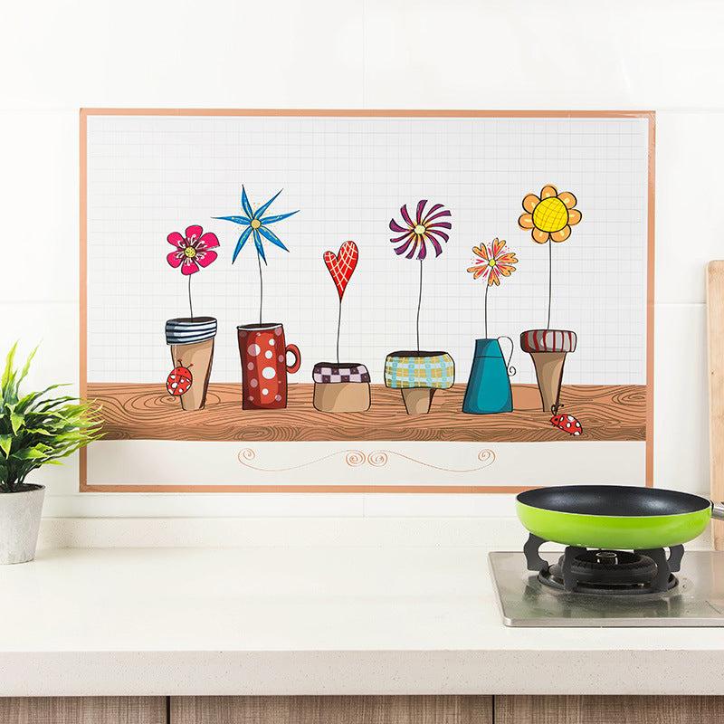Kitchen Sticker Waterproof High Temp Resistant Range Hood Cabinet Aluminum Foil