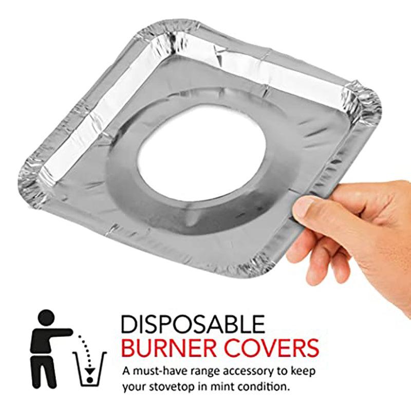 50pcs Foil Gas Stove Liners Stove Covers Disposable Square Stove Bib Liners
