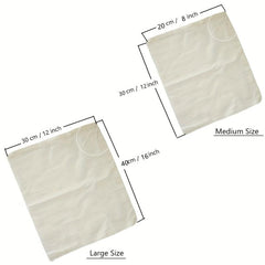 4 Pcs Nut Milk Bags & Cheese Cloth Strainer 100% Unbleached for Cooking