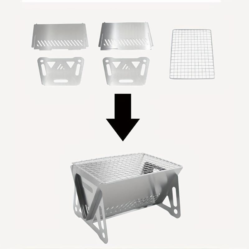Portable BBQ Grill, Folding Grill for Camping, Hiking, Picnics