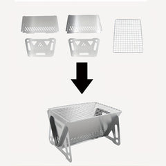Portable BBQ Grill, Folding Grill for Camping, Hiking, Picnics