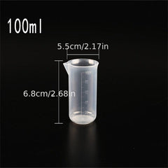 3pcs 100 ml Measuring Cup for Epoxy Resin Silicone Making