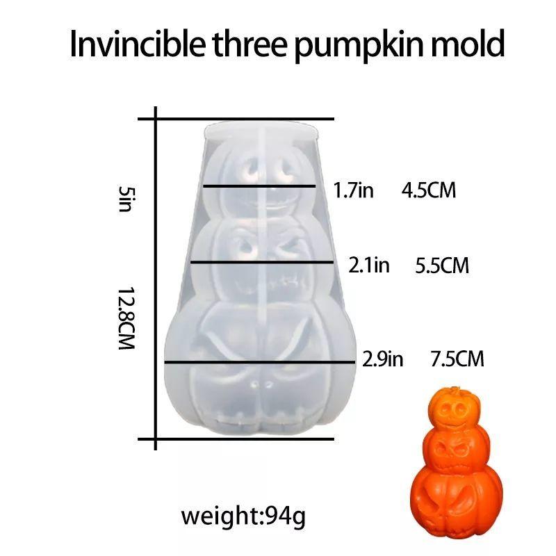 Halloween Pumpkin Candle Mold DIY Aromatherapy Candle Soap Plaster Ornament