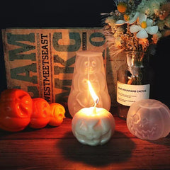 Halloween Pumpkin Candle Mold DIY Aromatherapy Candle Soap Plaster Ornament