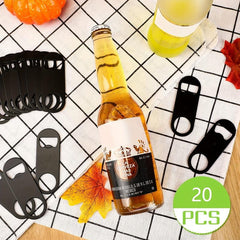 20pcs Stainless Steel Flat Bottle Openers for Beer Soda - Bar or Restaur