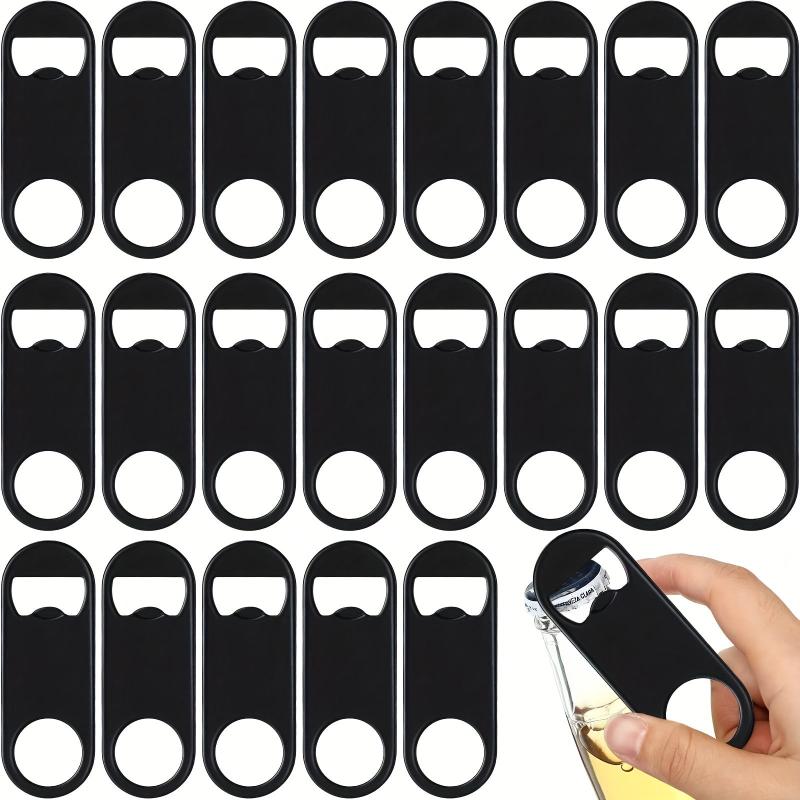20pcs Stainless Steel Flat Bottle Openers for Beer Soda - Bar or Restaur