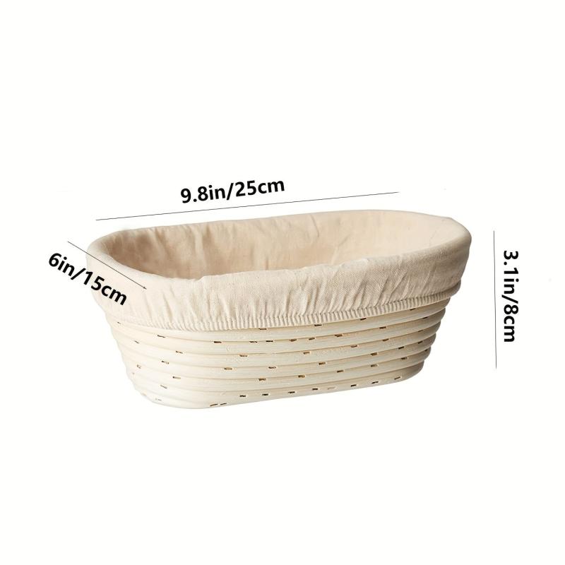 Oval Bread Banneton Proofing Basket 9.8x6x3.1 Inch