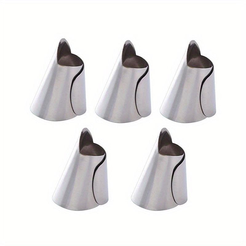 5pcs Stainless Steel Finger Protector Vegetable Peeler Thumb Fruit Beans Cutter