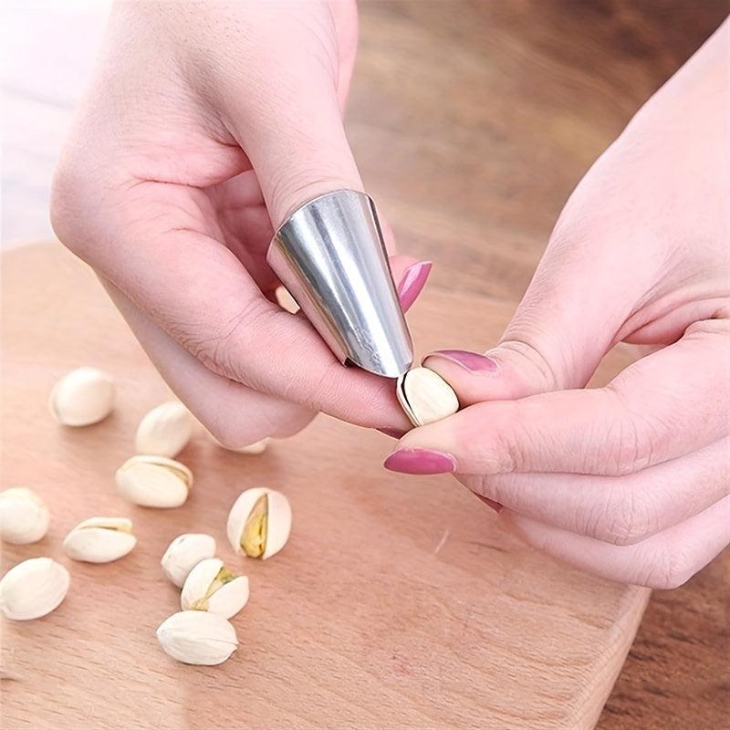 5pcs Stainless Steel Finger Protector Vegetable Peeler Thumb Fruit Beans Cutter