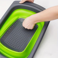 Telescopic Folding Drain Basket for Fruits and Vegetables