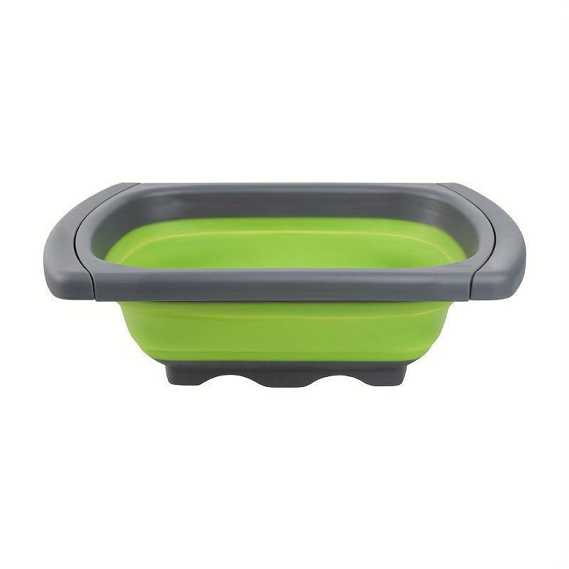 Telescopic Folding Drain Basket for Fruits and Vegetables
