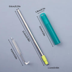 304 Stainless Steel Retractable Straw for Beverage Stirring