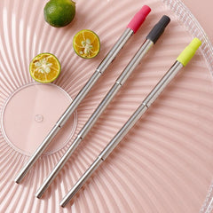 304 Stainless Steel Retractable Straw for Beverage Stirring