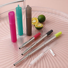 304 Stainless Steel Retractable Straw for Beverage Stirring