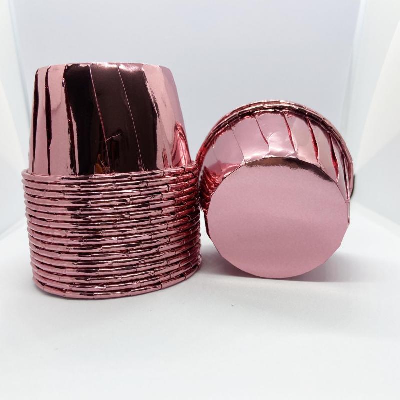 50pcs Disposable Cupcake Cups Golden Silvery Muffin Cups