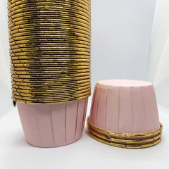 50pcs Disposable Cupcake Cups Golden Silvery Muffin Cups