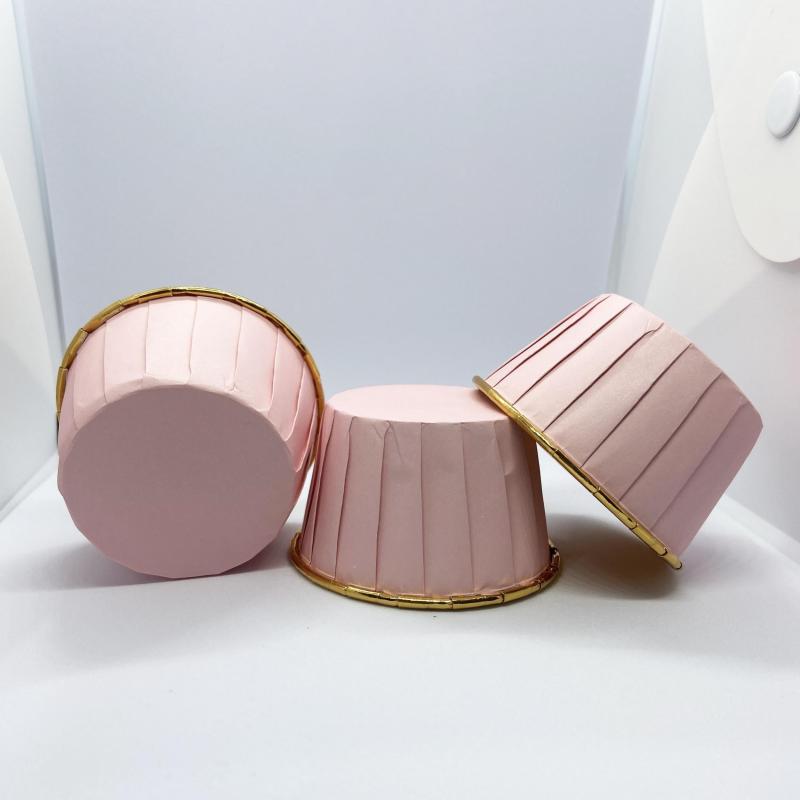 50pcs Disposable Cupcake Cups Golden Silvery Muffin Cups
