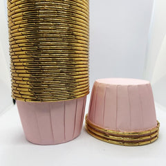 50pcs Disposable Cupcake Cups Golden Silvery Muffin Cups