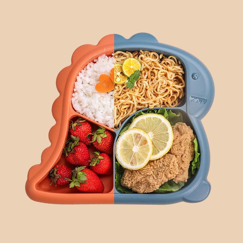 1pc Plastic Divided Grid Dinner Plate Thickened Household Kitchen Tableware