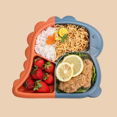 1pc Plastic Divided Grid Dinner Plate Thickened Household Kitchen Tableware