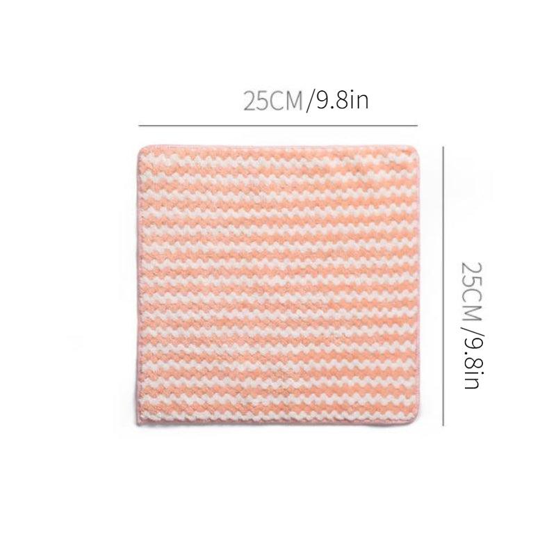 5pcs Microfiber Dish Cloth Reusable Cleaning Rag Fast Drying Kitchen Home Mixed
