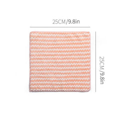 5pcs Microfiber Dish Cloth Reusable Cleaning Rag Fast Drying Kitchen Home Mixed