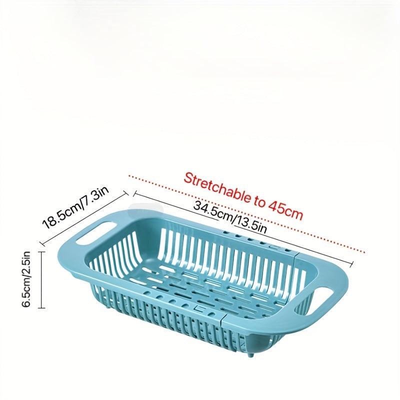 Adjustable Sink Rack Multifunctional Colander for Vegetable Washing