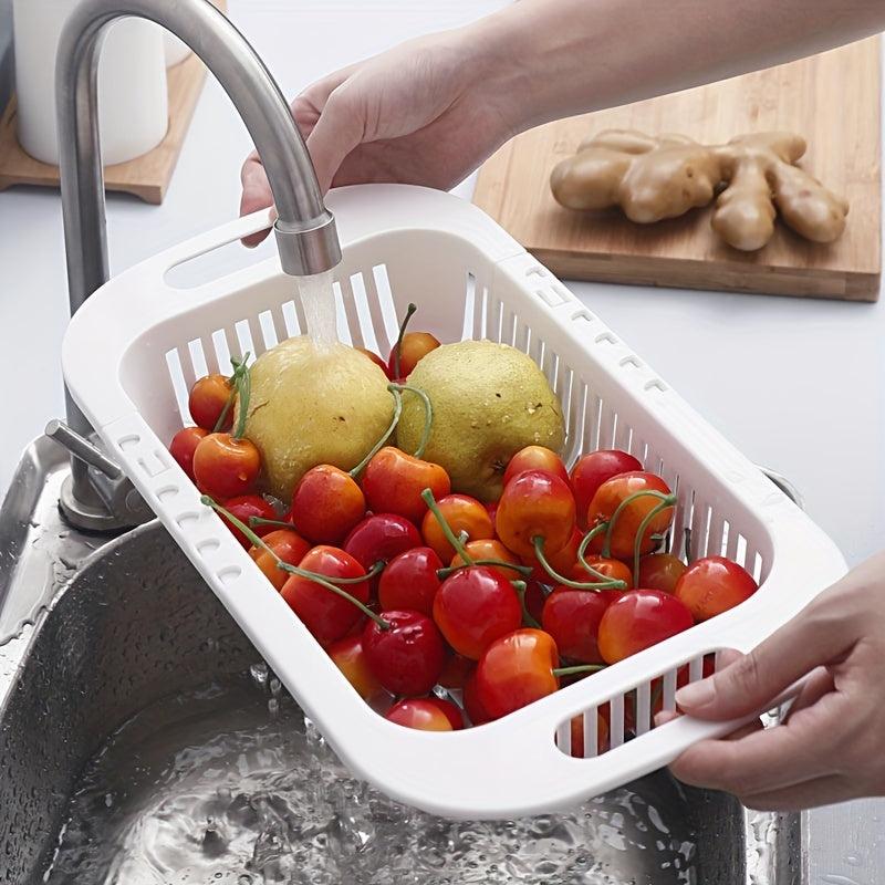 Adjustable Sink Rack Multifunctional Colander for Vegetable Washing