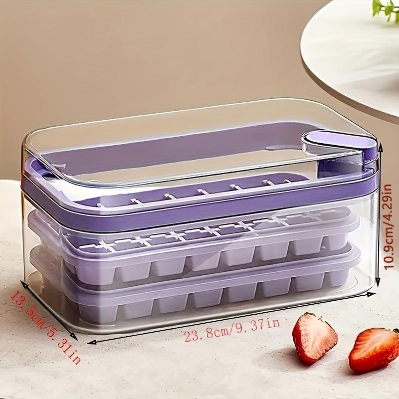 Easy Release Double Layer Ice Box with Ice Grid