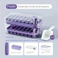 Easy Release Double Layer Ice Box with Ice Grid