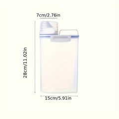 Transparent Food Storage Box for Rice Oatmeal Cereal Pasta Flour