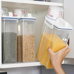 Transparent Food Storage Box for Rice Oatmeal Cereal Pasta Flour