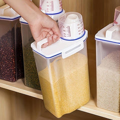 Transparent Food Storage Box for Rice Oatmeal Cereal Pasta Flour